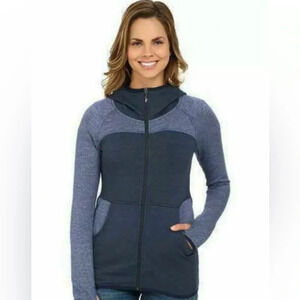 The North Face Women's Harmony Park Full Zip Hoodie, blue pink hood sweatshirt